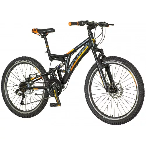 Explorer Thunder 24 Gyerek Összteleszkópos Tárcsafékes Mtb Kerékpár Fekete