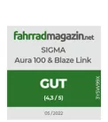Lámpa Kerékpárra Sigma Aura 100 + Blaze Link Usb Szett