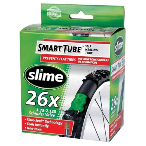 Kerékpár Belső Gumi Slime 26 x 1,75-2,125 Presta szelep = Szingó, Francia, Sclaverand, FV, SV Defektmentesítővel Feltöltve