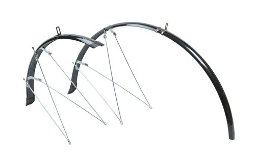 Kerékpár Sárvédő Bikefun Road aluplastic fekete 36 mm, 700C