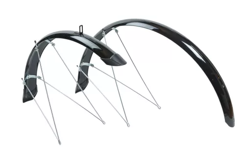 Kerékpár Sárvédő Bikefun Mtb aluplastic fekete 58 mm, 26"