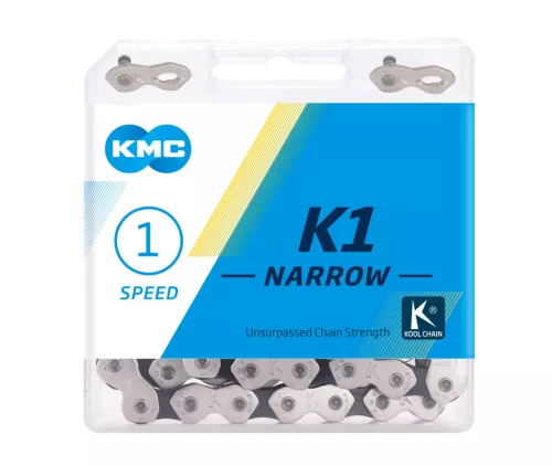 Lánc Kerékpárra Kmc 1/2x3/32 112L Ezüst/Fekete BMX