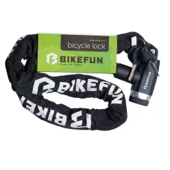   Bikefun Shield Láncos Kerékpár Lakat Kulcsos 120 Cm Biztonsági Szint 10