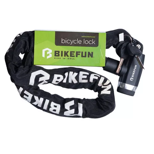 Bikefun Shield Láncos Kerékpár Lakat Kulcsos 120 Cm Biztonsági Szint 10
