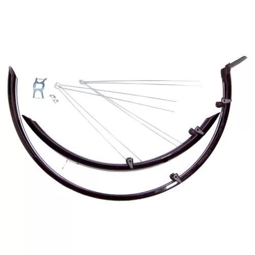 Kerékpár Sárvédő Bikefun Mtb Alu Plastic Matt Fekete