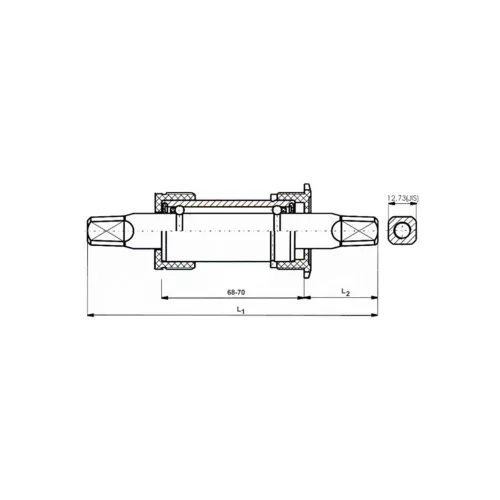 Monoblokk Kerékpárba 122,5mm Acél/Müa. Csésze 28 N