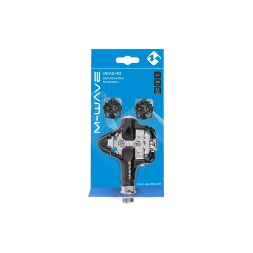 Pedál Kerékpárra 9/16" Spd Clipless Alu M-Wave Drag-R2 - Crmo Tengely Fekete