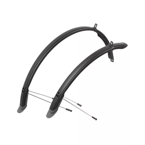 Kerékpár Sárvédő Garnitúra Műanyag 28" 45mm M-Wave Fekete