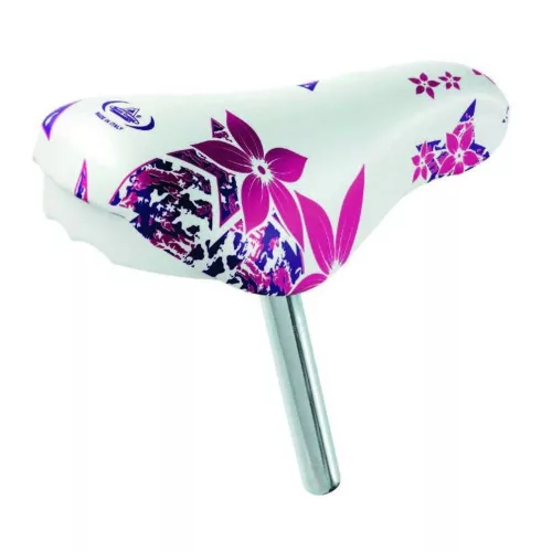 Nyereg Kerékpárra Monte Grappa 450 12"-14" Csővel Fehér/Pink