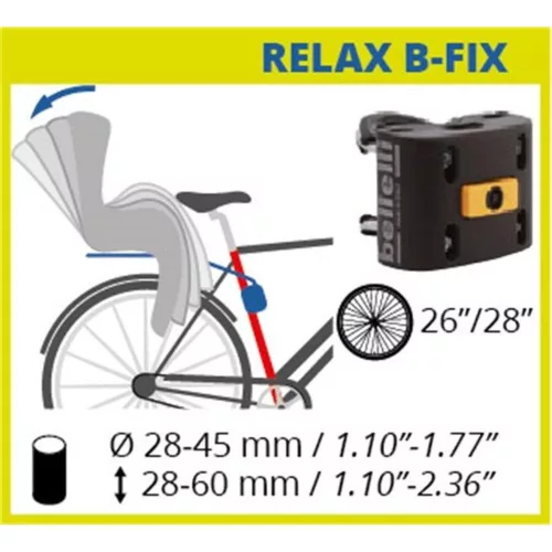 Gyerekülés Kerékpárra Hátsó Tiger Relax B-Fix Csomagtartóra