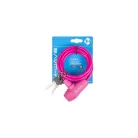 Kerékpár Lakat Spirál Kulcsos 8X1500 Mm Szilikonos - M-Wave Pink