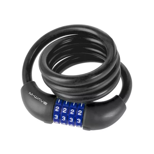 Kerékpár Lakat Spirál Számzáras 12X1000mm Szilikon M-Wave