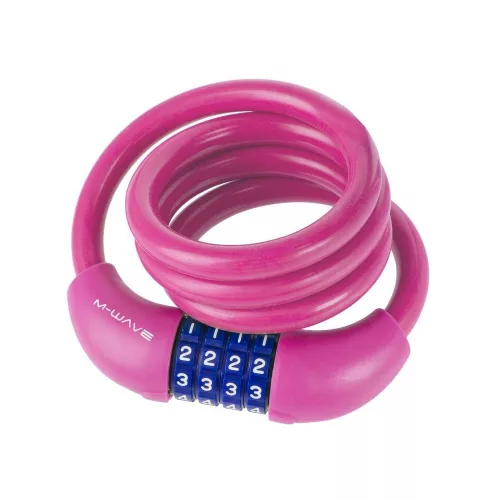 Kerékpár Lakat Spirál Számzáras 12X1000mm Szilikon M-Wave