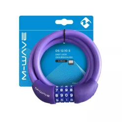   Kerékpár Lakat Spirál Számzáras 12X1000mm Szilikon M-Wave