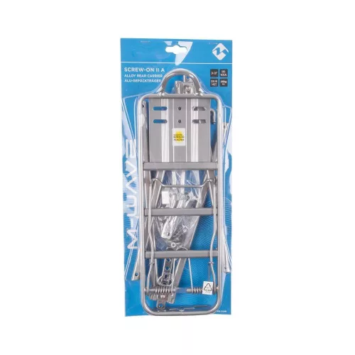 Csomagtartó Kerékpárra 24"-28" Alu Áll. Ezüst  (On Iia) M-Wave