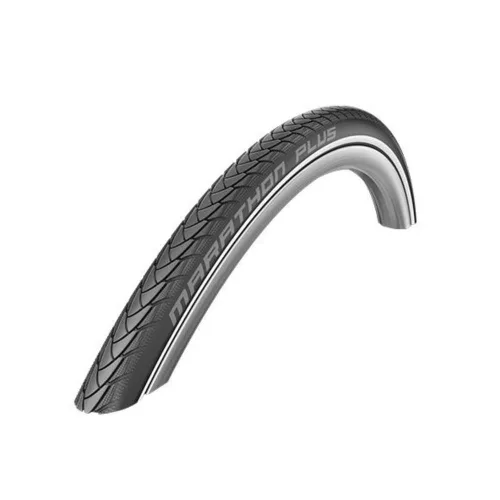 Kerékpár Külső Gumi 24X1,00 (25-540) Schwalbe Marathon Plus Hs440 Fekete  Reflexcsíkos