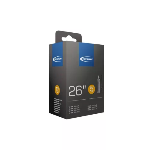 Kerékpár Belső Gumi 26 x 1,50-2,50 (40/62-559) Schwalbe Dv13 Szelep Hossza 40mm Hagyományos szelep = Normál, Dunlop, Woods, Angol, DV