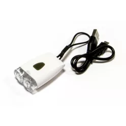 Villogo Elsö Usb 2Led 3Funk Fehér Kerékpárra