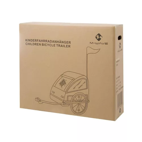 Kerékpár Utánfutó Acél Gyermekszáll+Öcs.Max:20Kg M-Wave