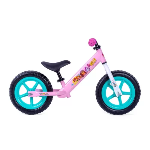 Mancs Őrjárat Futóbicikli 11" Acél Rózsaszín/Türkiz