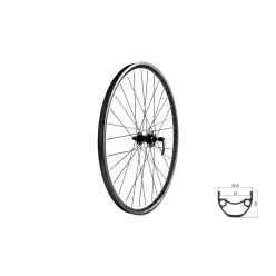  Fűzött Első Kerékpár Kerék Kls Draft Dsc 23 F, 26", Black