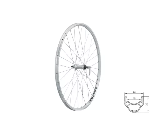 Fűzött Első Kerékpár Kerék Kls Draft V-Brake F, 28/29", Silver 19Mm