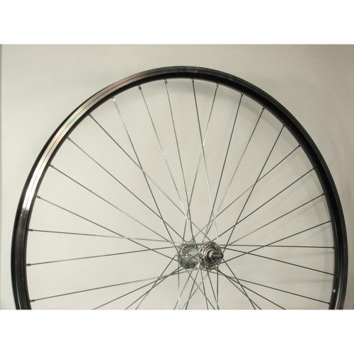 Kerékpár Kerék 622 Első Duplafalu Mach 1 Fekete Felni Menetes Alu Agy Ezüst