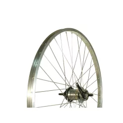   Kerékpár Kerék 26-Os Hátsó SzimplaFalu Remerx Ezüst Felni Menetes Shimano Nexus 3 Kontrás Agy