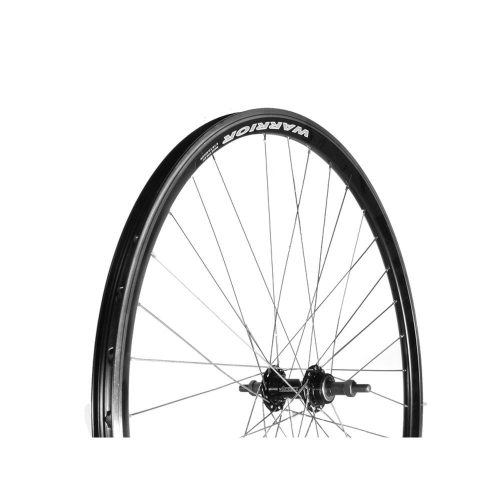 Kerékpár Kerék 622 Hátsó Duplafalu Warior Fekete Felni, Acél Agy Menetes Fekete