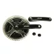 Hajtómű Kerékpárra Mtb Alu 28/38/48T 170mm Ty-Cq01, Fekete Füstszínű Láncvédővel