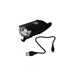 Kerékpár Lámpa Elemes 1Led 3W Tölthető Fekete