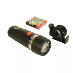 Kerékpár Lámpa Első Elemes 5 Led+Elem Fekete