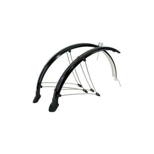 Kerékpár Sárvédő 26 Aluplast 60Mm Fekete Integrált Világitás Vezetékkel