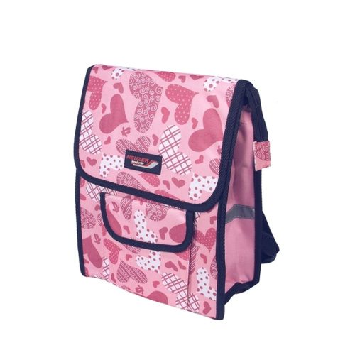 Kerékpár Táska Csomagtartóra 1Részes Pink Szivecskés Gyermek 32X26X18cm