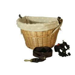   Kosár Kerékpárra Előre Fonott Gyorszáras Rögzítés Szövet Betét