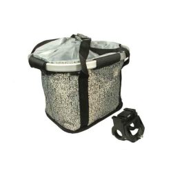   Kosár Kerékpárra Előre Gyorszáras Divat Szürke Betű Mintás