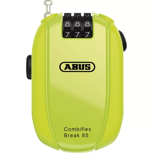 Abus mini kábel Kerékpár Lakat számzáras Combiflex Brake, 85 cm, neon