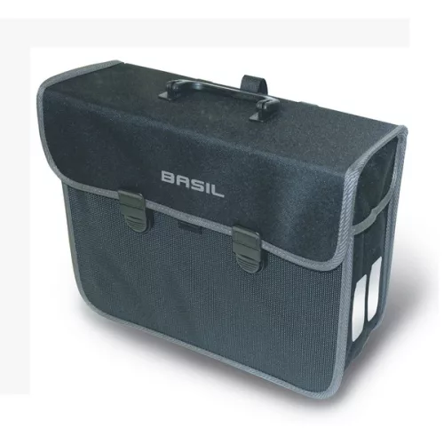 Basil egyoldalas táska kerékpárra Malaga, Hook ON, fekete