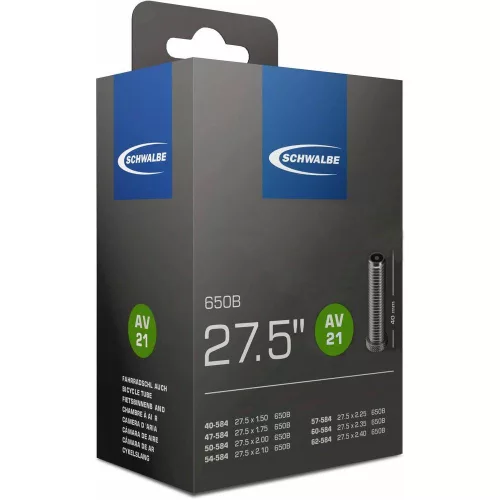Kerékpár Belső Gumi Schwalbe 27,5 x 1,50-2,40 Szelep Hossza 40mm Autó Szelep = Motor, Schrader, AV, SV 205G