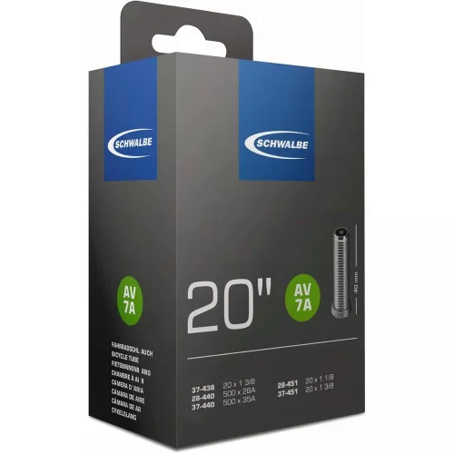 Kerékpár Belső Gumi Schwalbe 20 x 1.1/8, 1.3/8 20 x 1,10-1,40 Szelep Hossza 40mm Autó Szelep = Motor, Schrader, AV, SV 105G