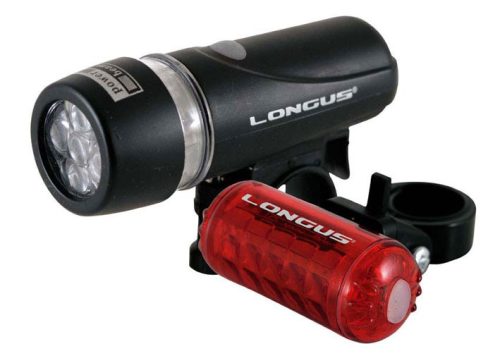 Lámpa Szett Kerékpárra Longus E+H 3 Funkciós/5Led+4 Funkciós/5Led Fekete