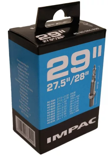 Kerékpár Belső Gumi Impac 29/27,5 x 1,50-2,35 Szelep Hossza 40mm Presta szelep = Szingó, Francia, Sclaverand, FV, SV 220G