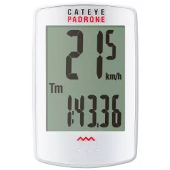   Kerékpár Computer Cateye Padrone Ccpa100 7Funk Wireless Óriás Kijelző Fehér