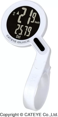 Kerékpár Computer Cateye Quick Ccrs100W W.Less 7Funkció Fehér