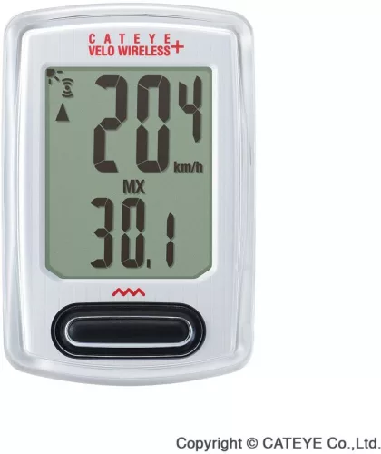 Kerékpár Computer Cateye Velo Wireless+ Ccvt235 8Funk Háttérvil Wless Fehér