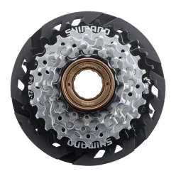   Shimano Fogaskoszorú Kerékpárra Menetes 6-Os 14-28F Mftz5106 Ezüst/Fekete +Küllővédő Tárcsa