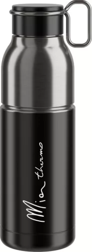Kerékpár Kulacs Elite Mia Thermo Fekete/Ezüst Acél 12 Órás 550Ml 350G