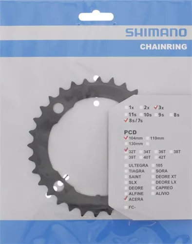 Shimano Lánckerék Kerékpárra 32F Fcm361 Fekete