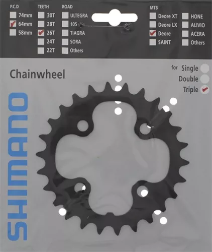 Shimano Lánckerék Kerékpárra 26F Fcm590 26F Fekete