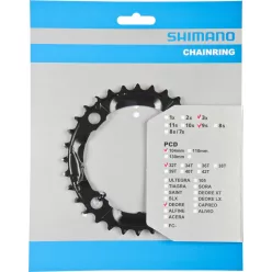   Shimano Lánckerék Kerékpárra 32F Fcm590-9 Fcm552 Fcm391 Fekete 9-es 104mm